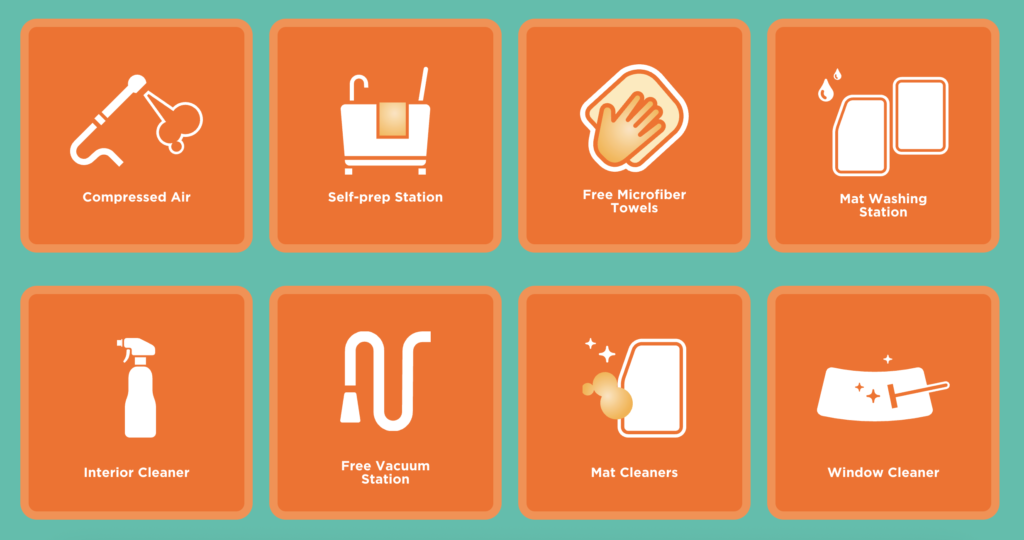 free amenities from a premium express car wash