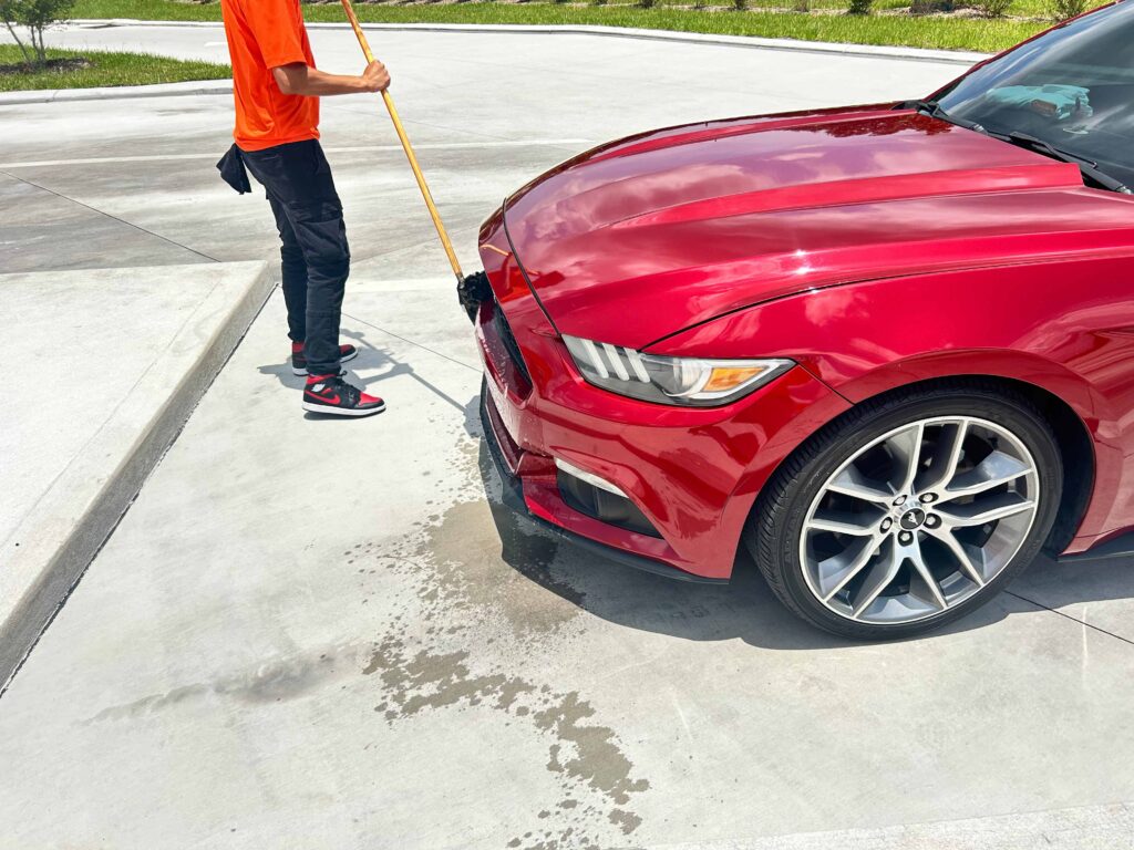 bug prep area at Citrus Valley Car Wash